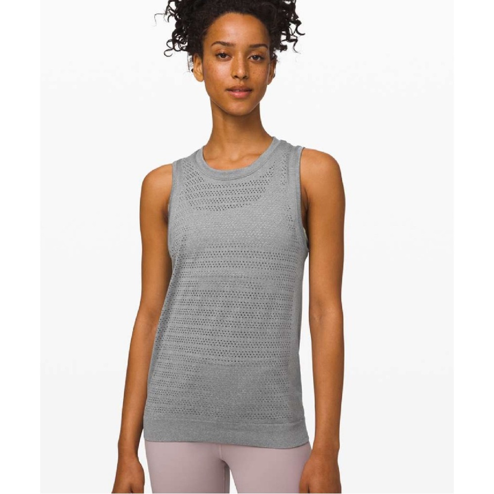 Lululemon Breeze By Muscle Tank - grey - sz 8 (no tag/3 lines)